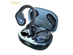 Fones de Ouvido Sem Fio para Corrida, Bateria com Duração de 75 Horas, Design À Prova D'água com Gancho para Orelha e Microfone. MDUG