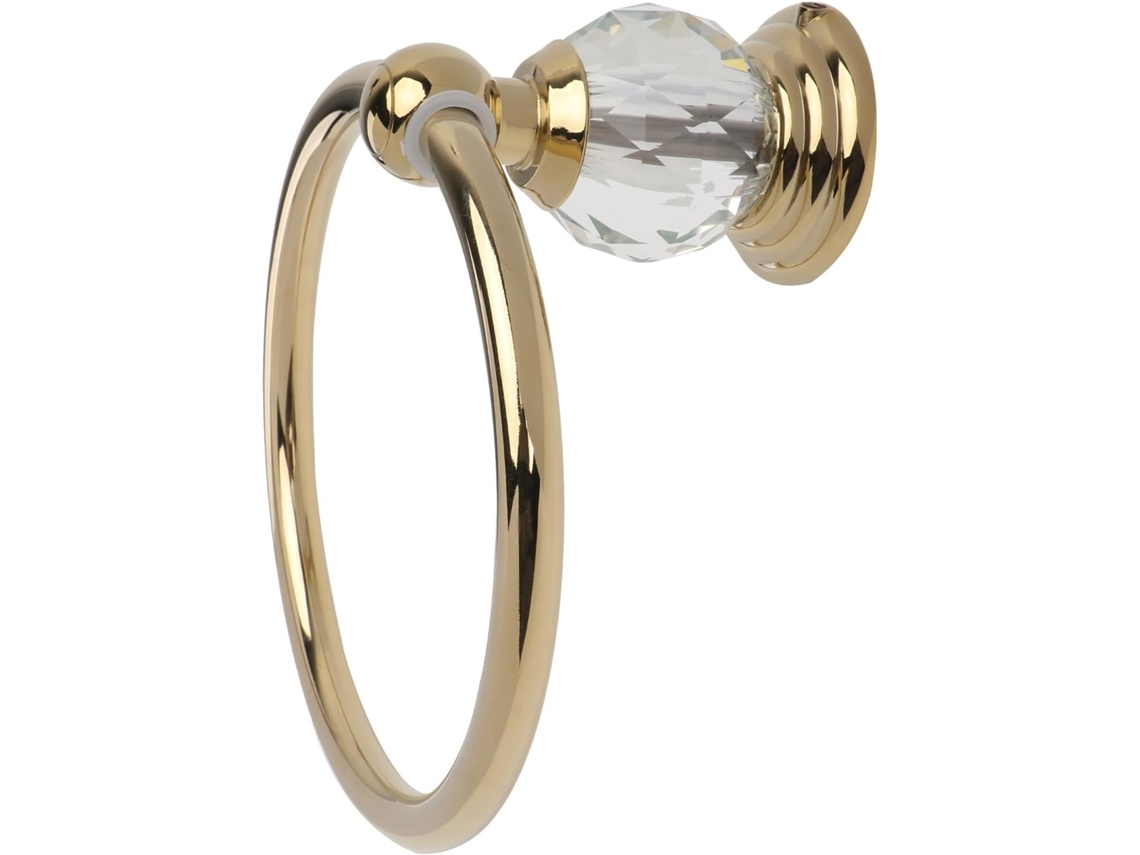 Suporte Para Toalhas Gleavi Em Aço Inoxidável Com Anel, Design Dourado Que Economiza Espaço, Ideal Para Banheiros