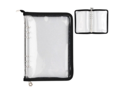 Capa Transparente com Zíper, Tamanho A5, À Prova D' Água, para Fichário de Folhas Soltas, em Pvc, Ideal para Miniaturas de Fichários BRILVIBERA