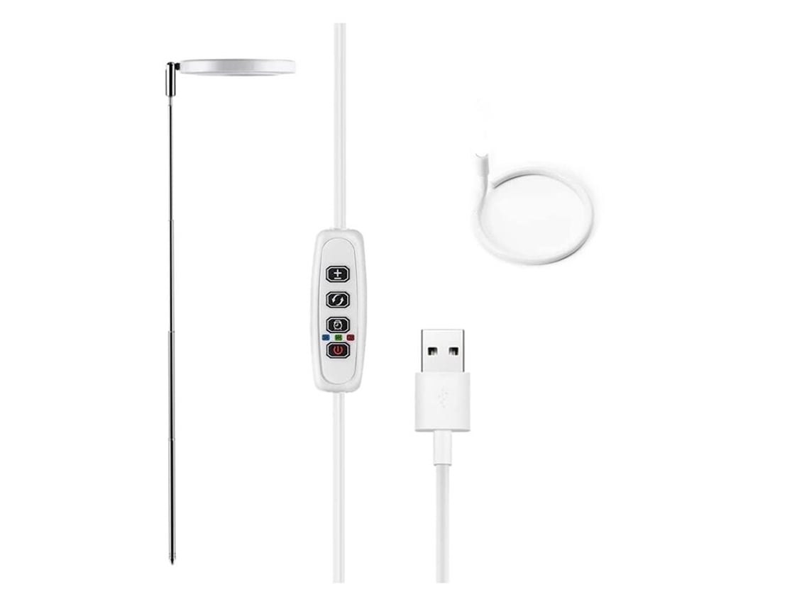 Lâmpada De Cultivo Interna Spectrum Halo Led Com Temporizador Automático E Altura Ajustável, Ideal Para Plantas. Aquaforge