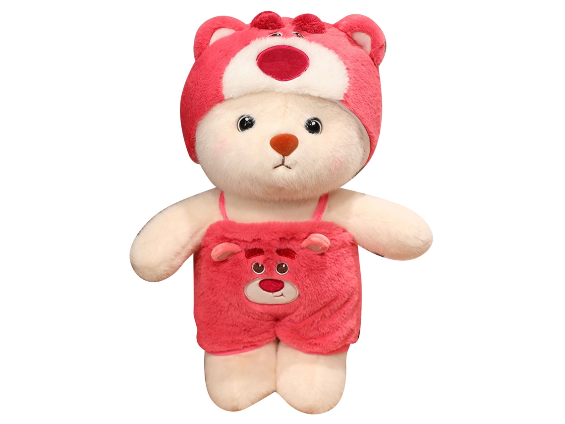 Mali boneco de Pelúcia Cartoon Transformável Urso Morango para Crianças Brinquedo Calmante