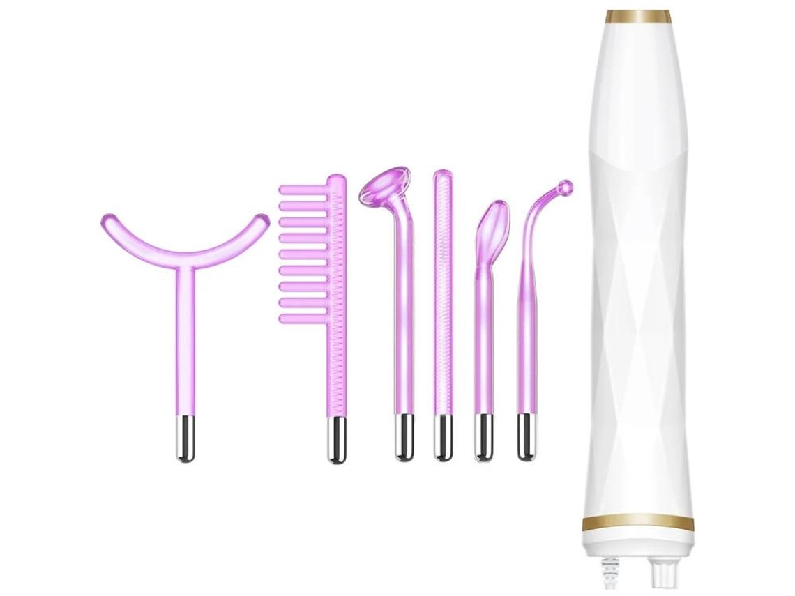 Varinha De Alta Frequência Máquina De Dispositivo Facial De Alta Frequência Com Tubos Branco Yizhood
