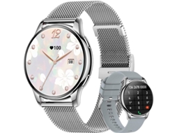 Smartwatch Feminino Bluetooth Call Watch À Prova Dágua Fitness Tracker Com Tela Touch Redonda Amoled 1.32 Com Mais Bestvite