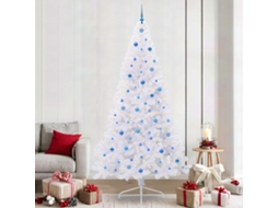 Vidaxl Árvore De Natal Artificial Branco 240 Cm Pvc E Aço