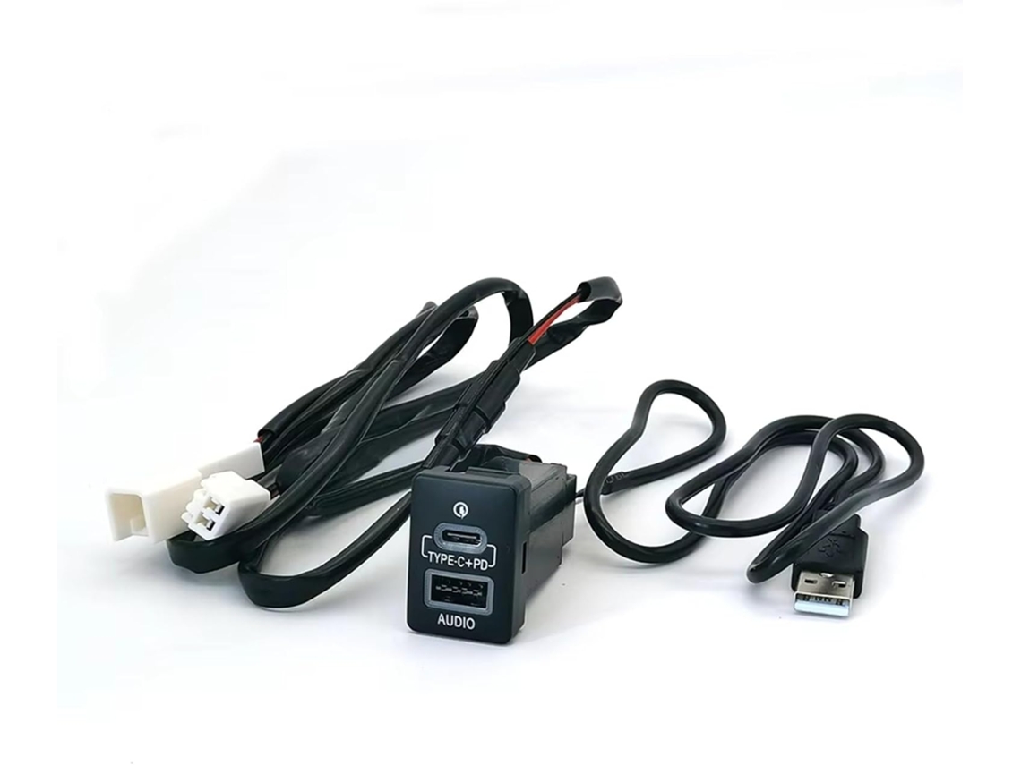 Conector De Interface Usb Aux Para Carro, Compatível Com Innova, Prius E Hilux 2017-2022, Usb, Adaptador De Entrada