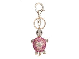 2026 chaveiro de Liga com Tartaruga de Strass Vermelho Rosa