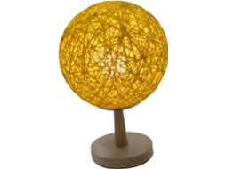 Abajur de Mesa Led em Rattan para Quarto SFUSHOS