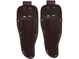 Couro Stojo para Tesoura Fomiyes, 2 peças, marrom, design protetor e elegante, ideal para jardinagem e uso diário.
