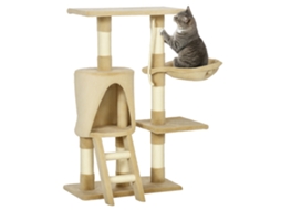 Árvore Para Gatos 96 Cm Com Corda E Brinquedos