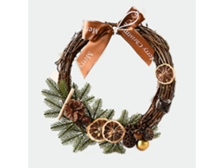 Coroa de Natal em Vime com Argola para Decoração de Parede LAXISCREED