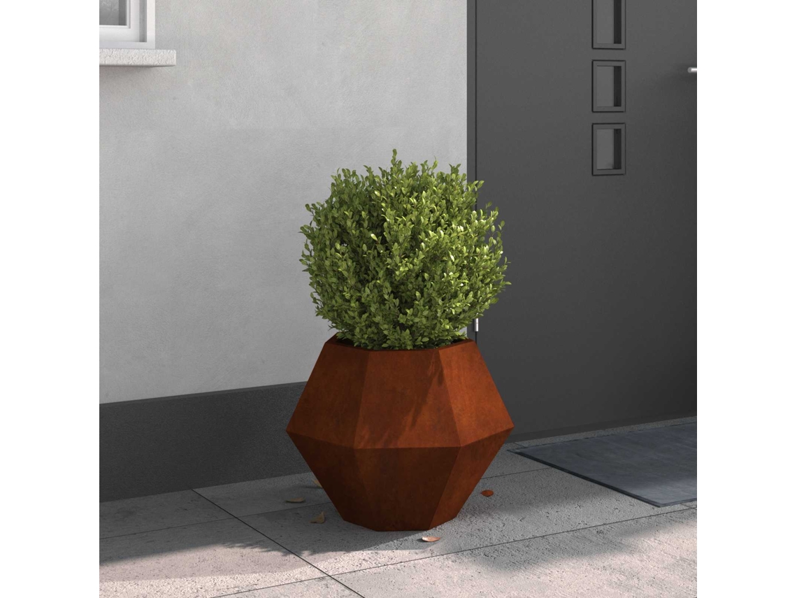 Vidaxl Floreira Ferro Enferrujado 50 X 50 X 40 Cm Aço Corten