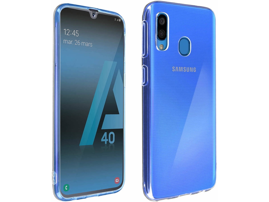 Capa e Película Vidro Temperado Samsung Galaxy A40 AVIZAR 360 Transparente
