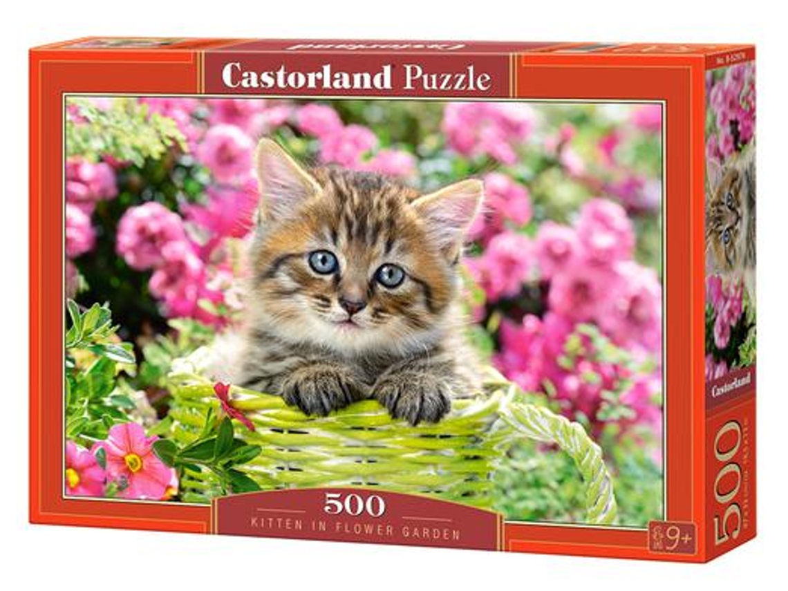 Castorland Kitten In Flower Garden 500 Pcs Puzzle 500 Peças