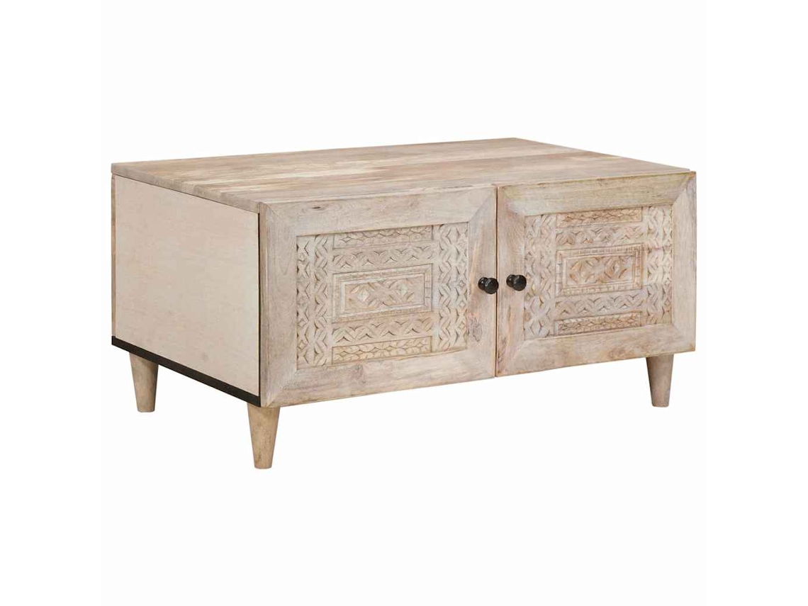 Vidaxl Mesa De Centro Branco 80 X 54 X 40 Cm Derivados De Madeira