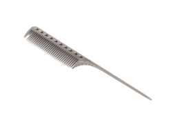 2026 longo cauda pente para cabelo profissional estilo pente cabeleireiro alumínio metal prata para homem mulher
