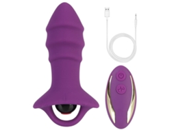 Vibrador de Plugue Anal de Controle Remoto com 9 Modos para Adultos Roxo DIGITALLAB