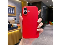 Conjunto De 2 Capas Para Iphone 17 Pro, Vermelho Vivo, Cor Doce, Foscas E Macias.