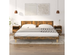 Vidaxl Mesas De Cabeceira 2 Pcs 40x35x47 Cm Cor Carvalho Fumado