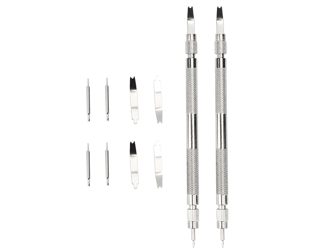 Conjunto De 2 Ferramentas De Reparação De Relógios Chave Manual Em Aço Ligado De Duas Cabeças Para Trocar Pulseira