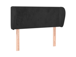 Headboard, Headboards Vidaxl Preto Veludo (93 X 23 X 78/88 Cm)