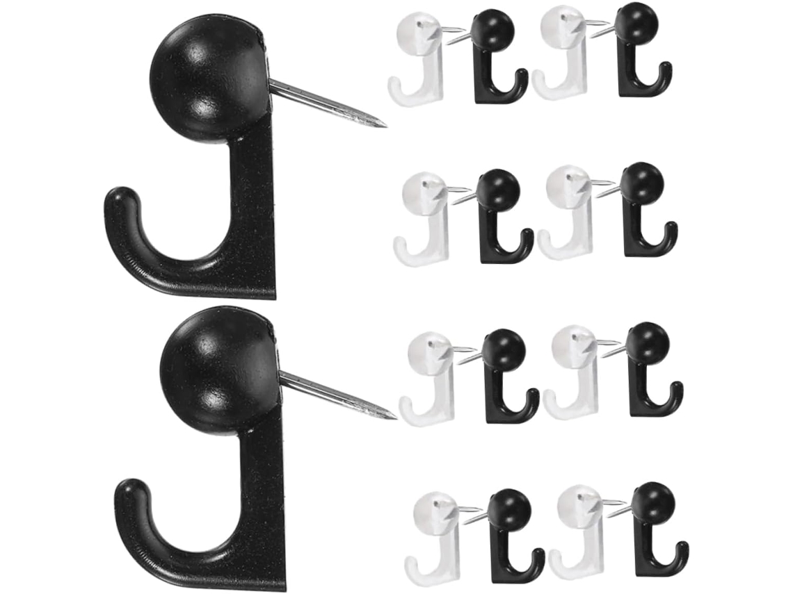 Conjunto De 60 Tachinhas Metal Com Gancho Para Parede