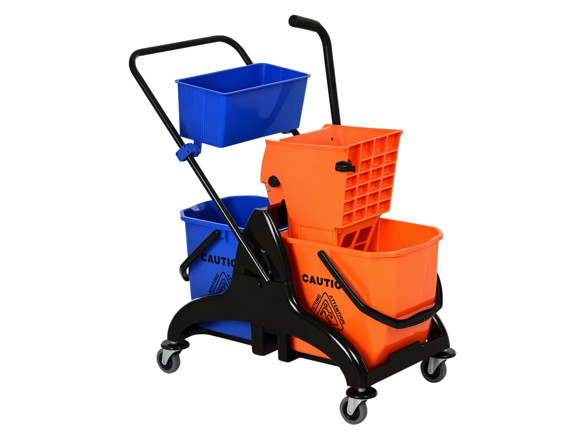 Balde de limpeza com 26 L, plástico, laranja S/MARCA