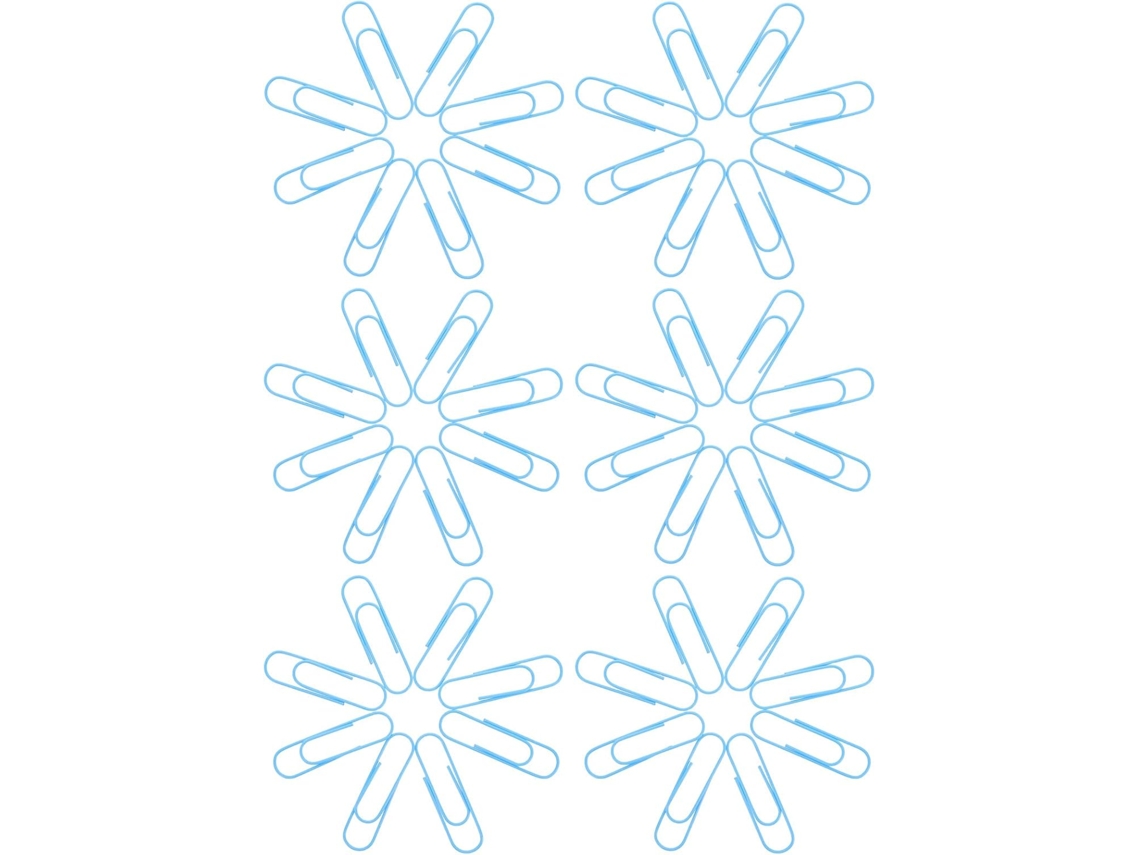 Clips Para Documentos De 10cm, Pacote Com 100 Unidades, Metal Reutilizável, Azul