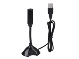 Microfone Condensador Usb 2.0 Com Suporte Flexível Para Pc E Notebook Luz Dourada