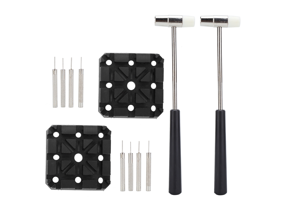Ferramenta de reparo para ajustar, regular e remover pulseiras de relógio.