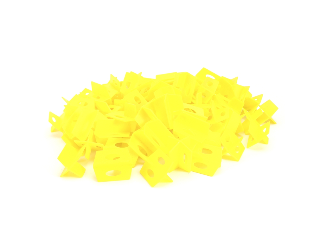 Kit Nívelamento Telhas Diy 200 Peças Amarelo