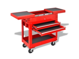 Vidaxl Carro De Ferramentas Vermelho 70,5 X 37 X 71 Cm Aço