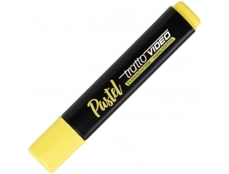 Caneta Marcadora Tratto Vídeo Pastel Amarelo 12 Peças