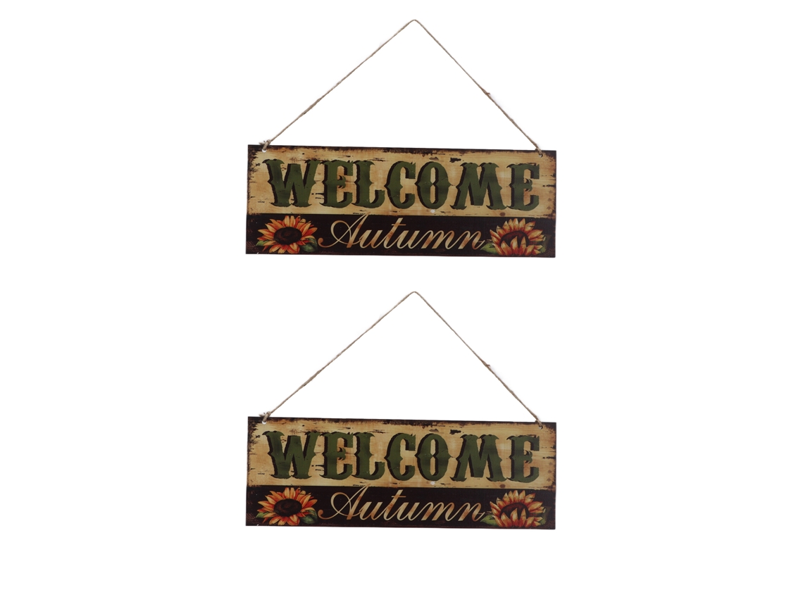 Placa de Boas vindas Girassol Halloween LAXISCREED