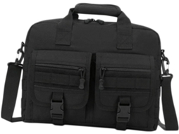 Bolsa De Ombro Multifuncional Com Design Simples Em Nylon Camuflado Preto, Portátil Com Fechamento Zíper P