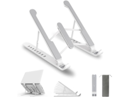 Lurelia Suporte Para Portátil Ajustável, Dobrável, Ergonómico, Antiderrapante, Em Liga De Alumínio, Compatível Com Tablet