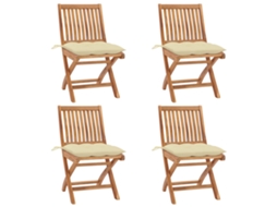 Folding Chair, Folding Chairs Vidaxl Branco Madeira (n/a)