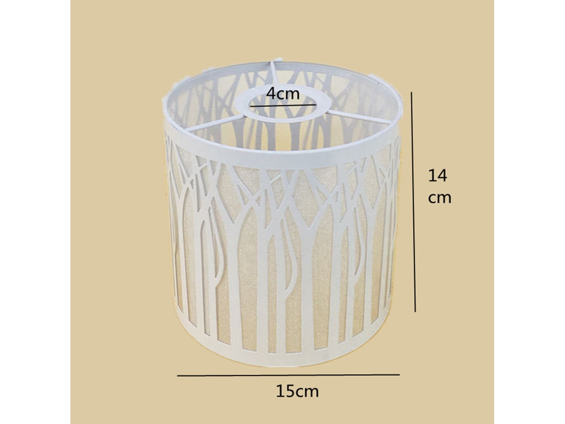 Abajur de ferro simples E27 para mesa, padrão variado, branco | S/MARCA