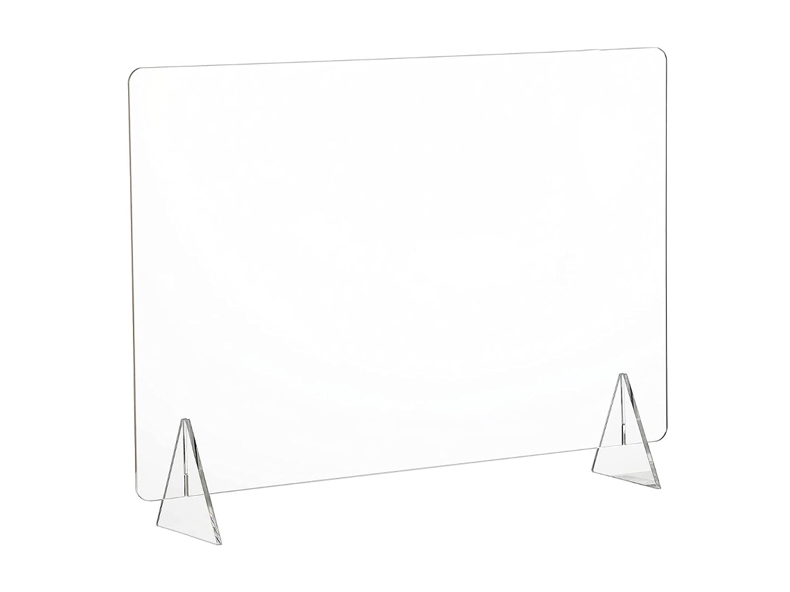 KOFIHETY Protetor De Espirros De Acrílico Para Bancada De Mesa, Escudo Protetor Com Design Independente, Tela Divisória Transparente E Cristalina Para Balcão D