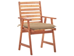 Maison Exclusive - Cadeiras De Jantar P/ Jardim 2 Pcs C/ Almofadões Acácia Maciça