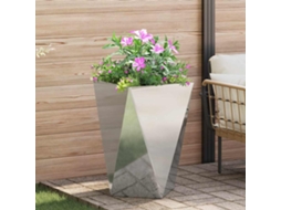 Vidaxl Floreira Prateado 50 X 50 X 75 Cm Aço Galvanizado