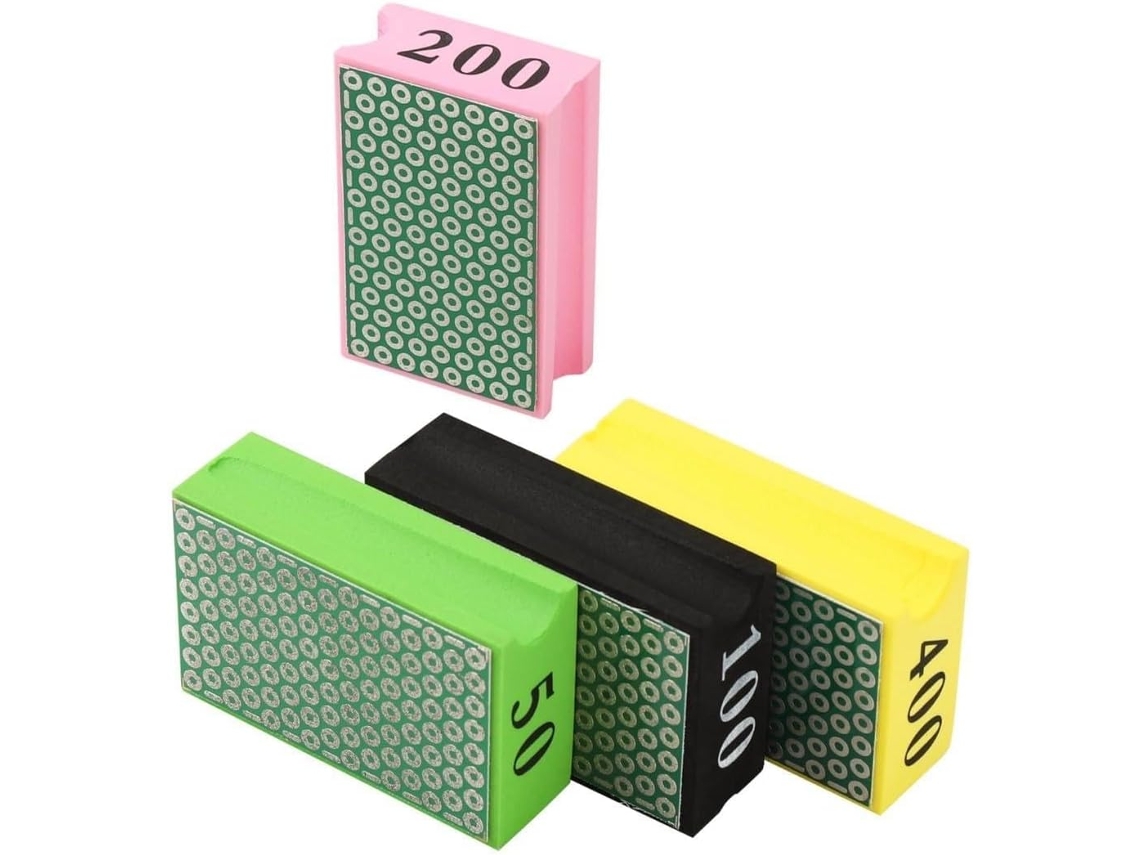Conjunto De 4 Lixas Polidas, Grãos 50/100/200/400, Discos Polimento