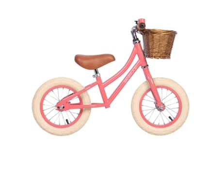 Bicicleta De Equilíbrio Em Aço Coral Claro Para Crianças Dos 3 Aos 5 Anos Banwood