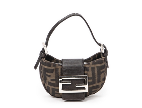 Bolsa De Mulher Fendi Khaki Brown Croissant Null Laranja (tamanho Único)