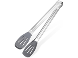 Pinça Multifuncional Happyyami Para Churrasco Em Aço Inoxidável Com Pontas Largas De Silicone Servir E Cozinhar