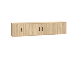 Conjunto de Tv Moveis 3 Pcs Madeira Processada Carvalho Sonoma MAISON EXCLUSIVE (175x129x90 cm)