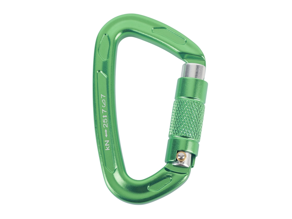 Clip de Escalada Auto bloqueio 25kn Verde