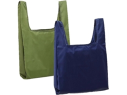Conjunto de 2 Sacolas de Compras Reutilizáveis, Laváveis, Ecológicas, em Nylon, Dobráveis ​​e Ideais para Uso Diário GOKOCO