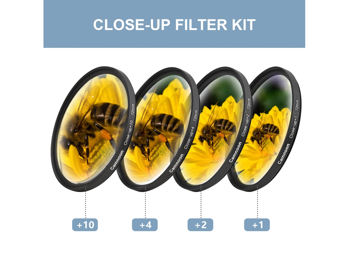 Kit De Filtros De Primeiro Plano Para Lentes Macro Canon, Nikon, Sony, Filtros De Aproximação