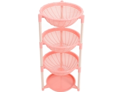 Prateleira De Armazenamento Besportble Vários Níveis Em Pp Rosa, Que Economiza Espaço Para Quarto E Banheiro