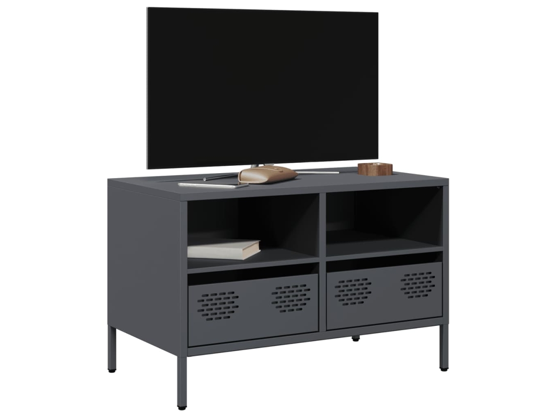 Vidaxl Móvel de Tv 68x39x43,5 Cm Aço Laminado a Frio Antracite